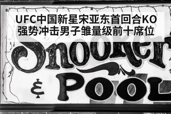 UFC中国新星宋亚东首回合KO 强势冲击男子雏量级前十席位